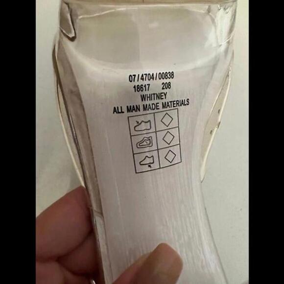 Sandals  thatshowcase a stunning stiletto heel that is transparent Pierre Dummas - Picture 3 of 3